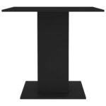 vidaXL Jedálenský stôl, čierny 80x80x75 cm, kompozitné drevo – Obrázok 5
