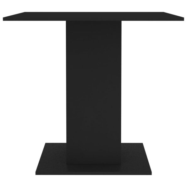 vidaXL Jedálenský stôl, čierny 80x80x75 cm, kompozitné drevo – Obrázok 5