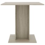 vidaXL Jedálenský stôl, dub sonoma 80x80x75 cm, kompozitné drevo – Obrázok 4