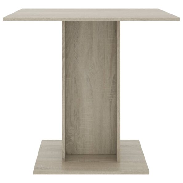 vidaXL Jedálenský stôl, dub sonoma 80x80x75 cm, kompozitné drevo – Obrázok 4