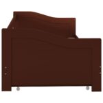 vidaXL Rám rozkladacej pohovky tmavohnedý 90x200 cm borovicové drevo – Obrázok 6