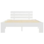 vidaXL Posteľný rám, biely, borovicový masív 140x200 cm – Obrázok 3