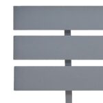 vidaXL Posteľný rám, sivý, borovicový masív 140x200 cm – Obrázok 5