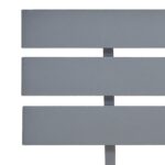 vidaXL Posteľný rám s čelom sivý 160x200 cm borovicový masív – Obrázok 5