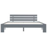 vidaXL Posteľný rám, sivý, borovicový masív 180x200 cm – Obrázok 3