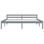 vidaXL Posteľný rám, sivý, borovicový masív 180x200 cm – Obrázok 3