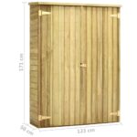 vidaXL Záhradná kôlňa 123x50x171 cm, impregnovaná borovica – Obrázok 9