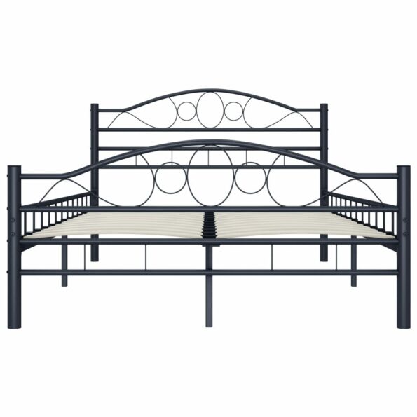 vidaXL Posteľný rám, čierny, oceľ 120x200 cm – Obrázok 5