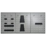 vidaXL Nástenné závesné panely na náradie 3 ks 40x58 cm oceľové – Obrázok 3
