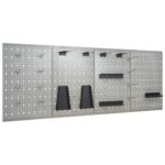 vidaXL Nástenné závesné panely na náradie 4 ks 40x58 cm oceľové