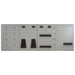 vidaXL Nástenné závesné panely na náradie 4 ks 40x58 cm oceľové – Obrázok 2