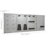 vidaXL Nástenné závesné panely na náradie 4 ks 40x58 cm oceľové – Obrázok 10