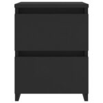 vidaXL Nočný stolík čierny 30x30x40 cm drevotrieska – Obrázok 4