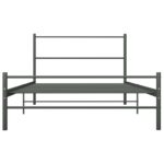 vidaXL Posteľný rám, sivý, kov 90x200 cm – Obrázok 3