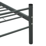 vidaXL Posteľný rám bez matraca, sivý, kov 140x200 cm – Obrázok 6