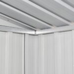 vidaXL Záhradná kôlňa, hnedá 204x132x186 cm, oceľ – Obrázok 2