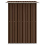 vidaXL Záhradná kôlňa, hnedá 204x132x186 cm, oceľ – Obrázok 6