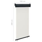 vidaXL Bočná markíza na balkón 100x250 cm, krémová – Obrázok 10