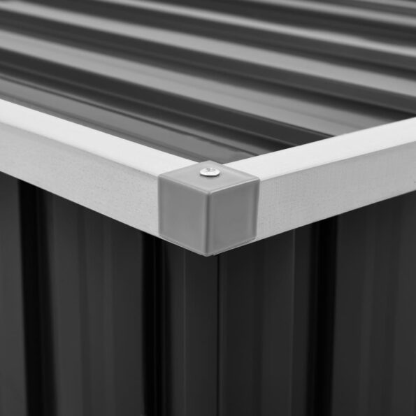 vidaXL Záhradný úložný box antracitový 129x67x65 cm – Obrázok 2