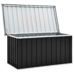 vidaXL Záhradný úložný box antracitový 129x67x65 cm – Obrázok 3