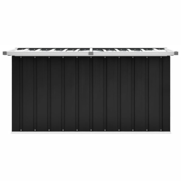 vidaXL Záhradný úložný box antracitový 129x67x65 cm – Obrázok 4