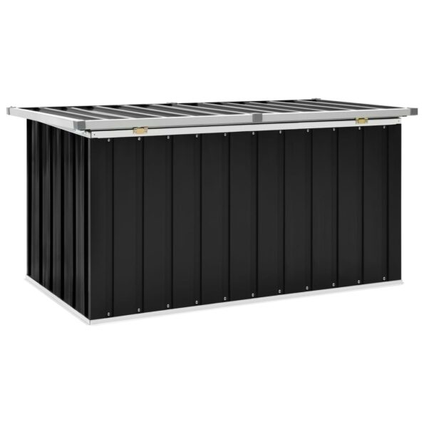 vidaXL Záhradný úložný box antracitový 129x67x65 cm – Obrázok 6