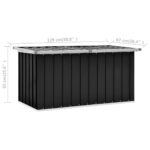 vidaXL Záhradný úložný box antracitový 129x67x65 cm – Obrázok 8