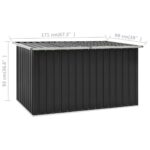 vidaXL Záhradný úložný box antracitový 171x99x93 cm – Obrázok 8