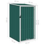 vidaXL Záhradná kôlňa zelená 87x98x159 cm pozinkovaná oceľ – Obrázok 7