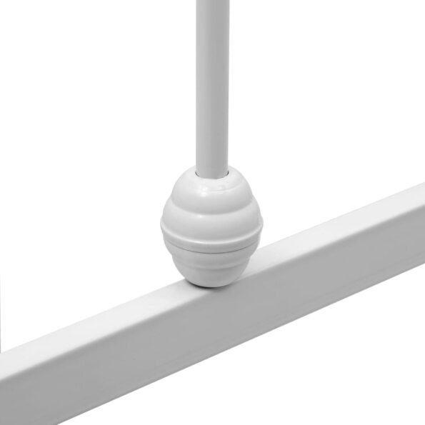 vidaXL Posteľný rám biely 100x200 cm kovový – Obrázok 5