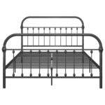 vidaXL Posteľný rám, sivý, kov 120x200 cm – Obrázok 3