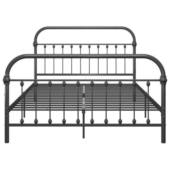 vidaXL Posteľný rám, sivý, kov 120x200 cm – Obrázok 3