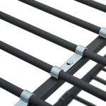 vidaXL Rám poschodovej postele čierny kovový 140x200/90x200 cm – Obrázok 5