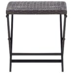 vidaXL Skladacia stolička hnedá polyratanová – Obrázok 2