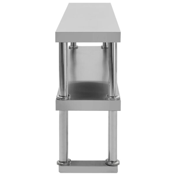 vidaXL Kuchynský pracovný stôl s policou 120x60x150 cm, oceľ – Obrázok 10