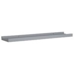 vidaXL Poličky na zarámované obrázky 2 ks sivé 60x9x3 cm MDF – Obrázok 3