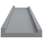 vidaXL Poličky na zarámované obrázky 2 ks sivé 60x9x3 cm MDF – Obrázok 5