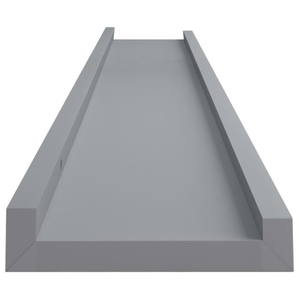 vidaXL Poličky na zarámované obrázky 2 ks šedé 80x9x3 cm MDF – Obrázok 5