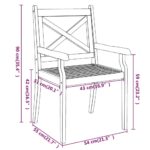 vidaXL Vonkajšie jedálenské stoličky 3 ks masívne akáciové drevo – Obrázok 8