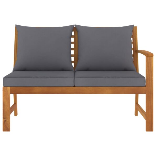 VXL8720286113585_g_en_hd_1.jpg vidaXL Záhradná lavička s tmavosivými vankúšmi 114,5 cm akáciový masív – Obrázok 2