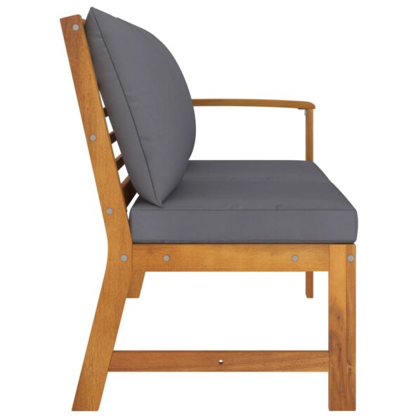 VXL8720286113585_g_en_hd_2.jpg vidaXL Záhradná lavička s tmavosivými vankúšmi 114,5 cm akáciový masív – Obrázok 3