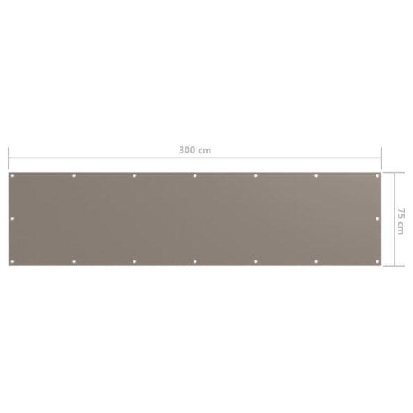 VXL8720286117859_g_en_hd_4.jpg vidaXL Balkónová markíza, sivohnedá 75x300 cm, oxfordská látka – Obrázok 5