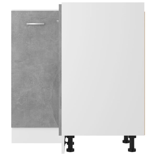 vidaXL Rohová skrinka, betónová 75,5x75,5x80,5 cm, kompozitné drevo – Obrázok 6