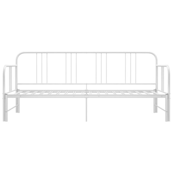 vidaXL Rám rozkladacej pohovky biely kovový 90x200 cm – Obrázok 5
