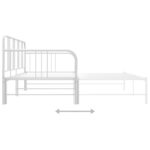 vidaXL Rám rozkladacej pohovky biely kovový 90x200 cm – Obrázok 8