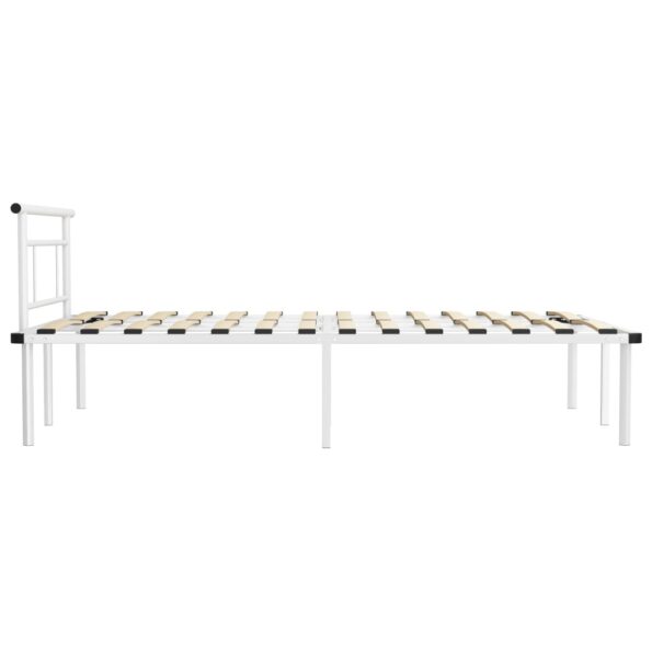 vidaXL Posteľný rám, biely, kov 120x200 cm – Obrázok 4