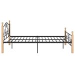 vidaXL Posteľný rám, čierny, kov 120x200 cm – Obrázok 4