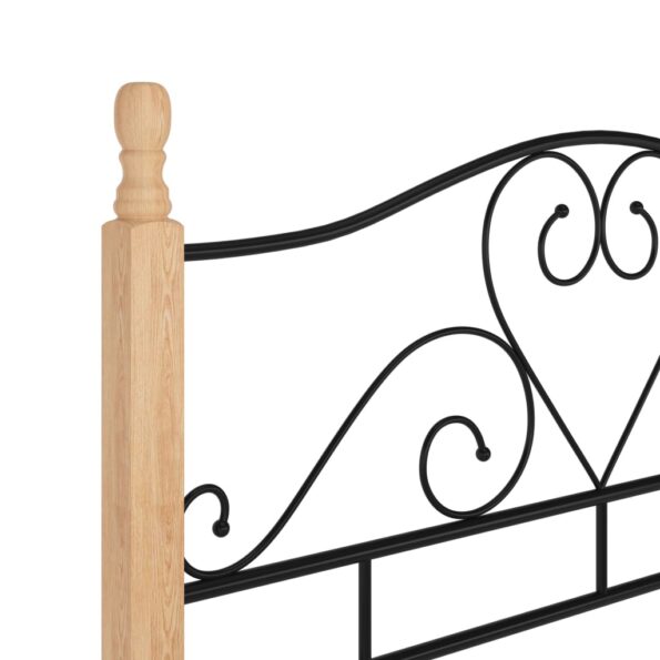 vidaXL Posteľný rám, čierny, kov 120x200 cm – Obrázok 6