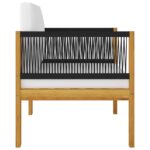 vidaXL 7-dielna záhradná sedacia súprava+podložky, krémová, akácia – Obrázok 6