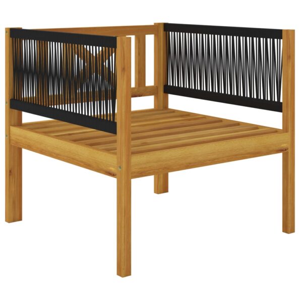 vidaXL 7-dielna záhradná sedacia súprava+podložky, krémová, akácia – Obrázok 8